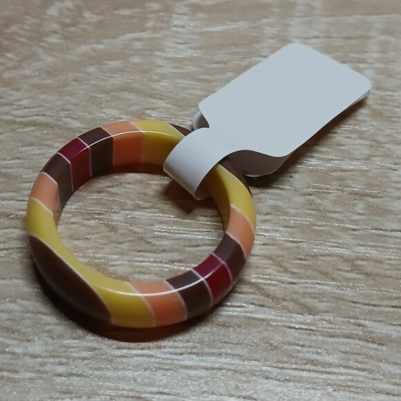 NWOT Size 7 Acrylic Brown Tone Ring #16 - Picture 12 of 15